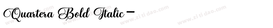 Quartera Bold Italic字体转换